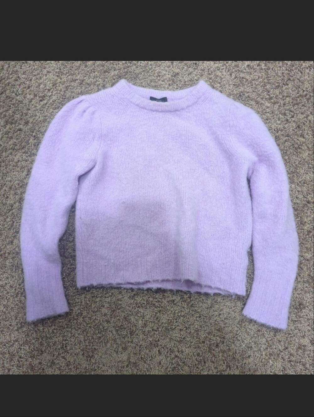 J. Crew Lavender Fuzzy Crewneck Sweater
